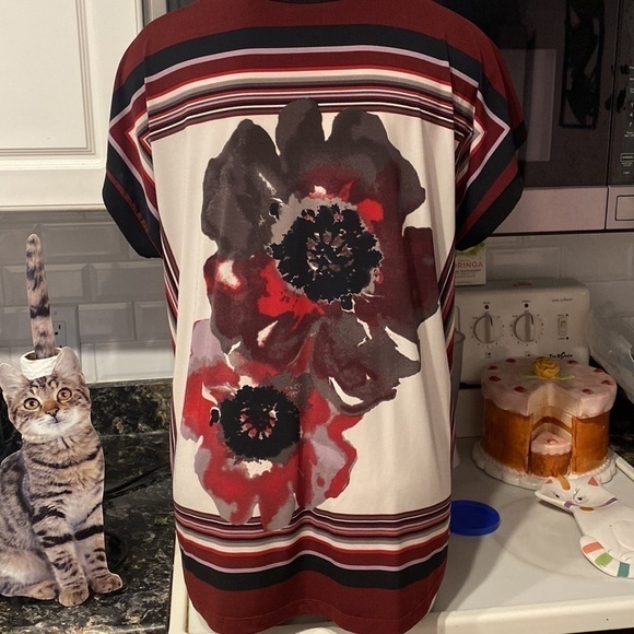 H womens Lavish casual floral stretch plus size top 1X - Picture 3 of 4